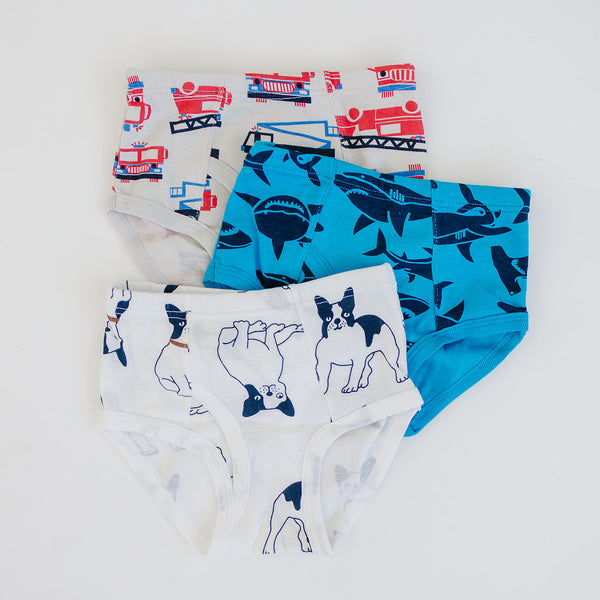 Boys 3-pack underwear - Trucks, Dogs and Sharks